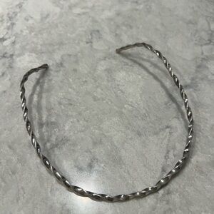 Rare Twisted Sterling Silver Choker Necklace